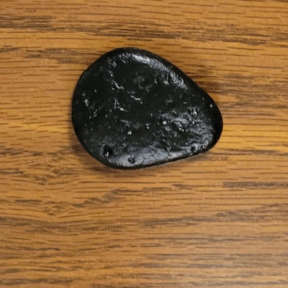 Animal Lovers! Pet Paw black white & red hand painted rock. - Picture 2 of 2